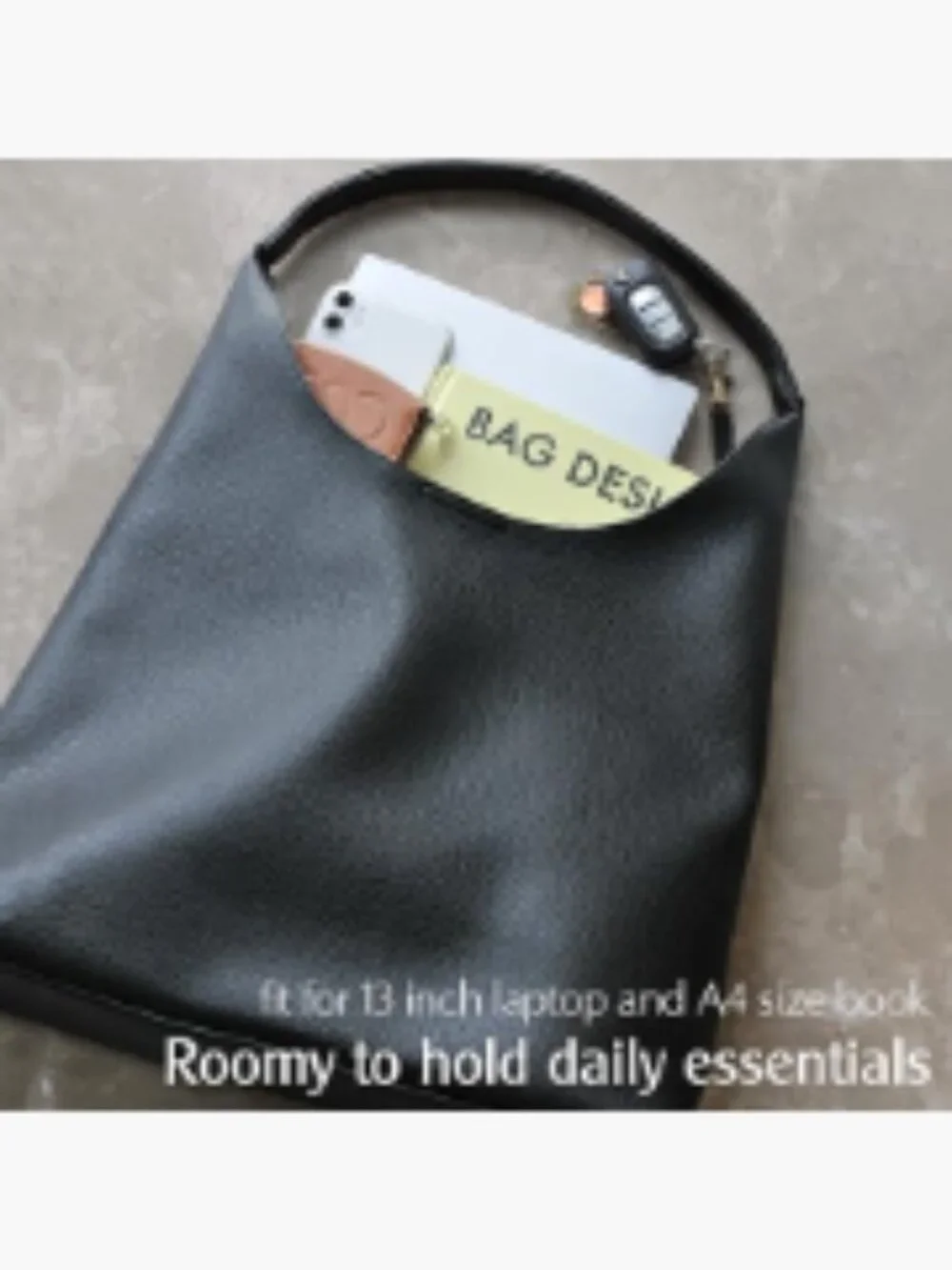 Slouchy Hobo Bag for Women Soft Vegan Leather Shoulder Tote Purse